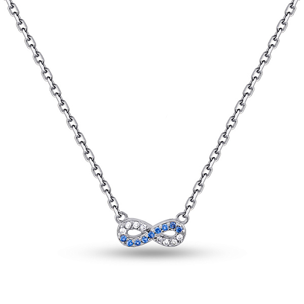 Серебряное колье Бесконечность с альпинитами (арт. 7507/874аг) – изображение 1