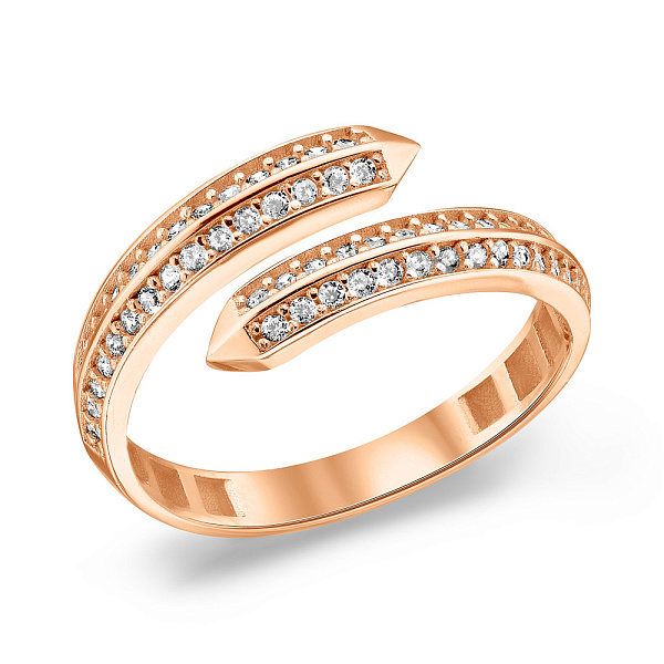 Золота каблучка з фіанітами  (арт. 156391) – зображення 1