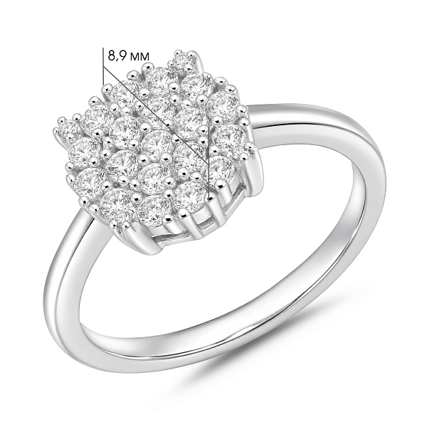 Серебряное кольцо с фианитами (арт. 7501/8819) – изображение 2