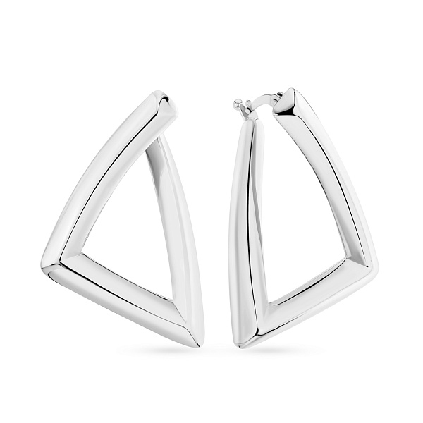 Золотые серьги Francelli в белом цвете металла (арт. е108926б) – изображение 1