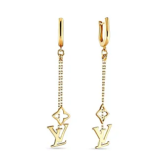 Серьги-подвески из желтого золота (арт. 106497ж)