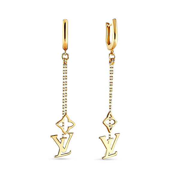 Серьги-подвески из желтого золота (арт. 106497ж) – изображение 1