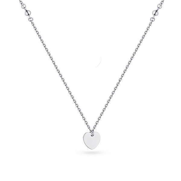 Серебряное колье "Сердце" с шариками (арт. 7507/1130) – изображение 1
