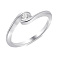 Серебряное кольцо с фианитом (арт. 7501/7074/1) – изображение 1
