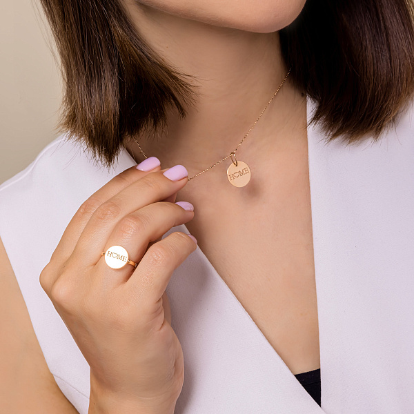 Патриотический золотой подвес "Home" (арт. 441199) – изображение 3