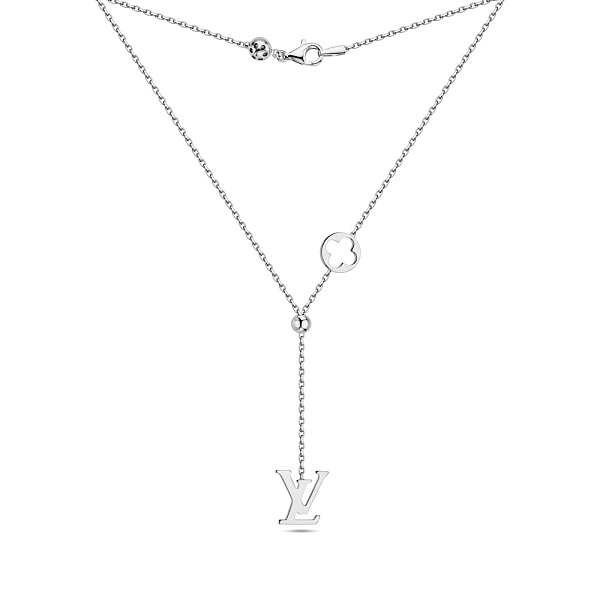 Колье-галстук из белого золота (арт. 352694б) – изображение 2