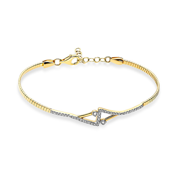 Браслет из желтого золота с фианитами (арт. 323092ж) – изображение 1