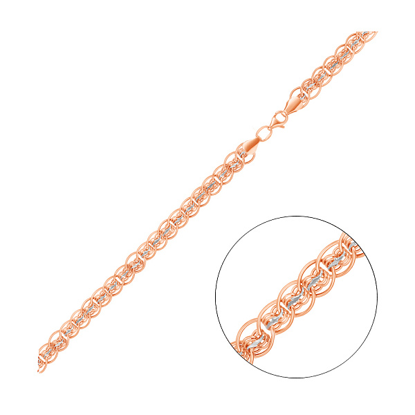 Ланцюжок з червоного золота плетіння Нонна фантазійна (арт. 302310р) – зображення 1