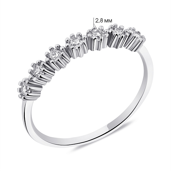 Каблучка срібна з фіанітами (арт. 7501/6261) – зображення 2