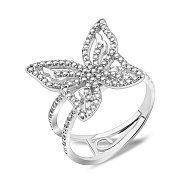 Золотое кольцо Бабочка с фианитами (арт. 152096б)