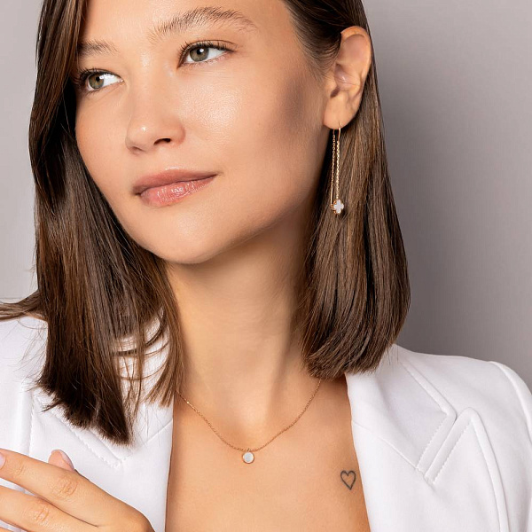 Кольє Лýна з червоного золота з перламутром (арт. 352592п) – зображення 5