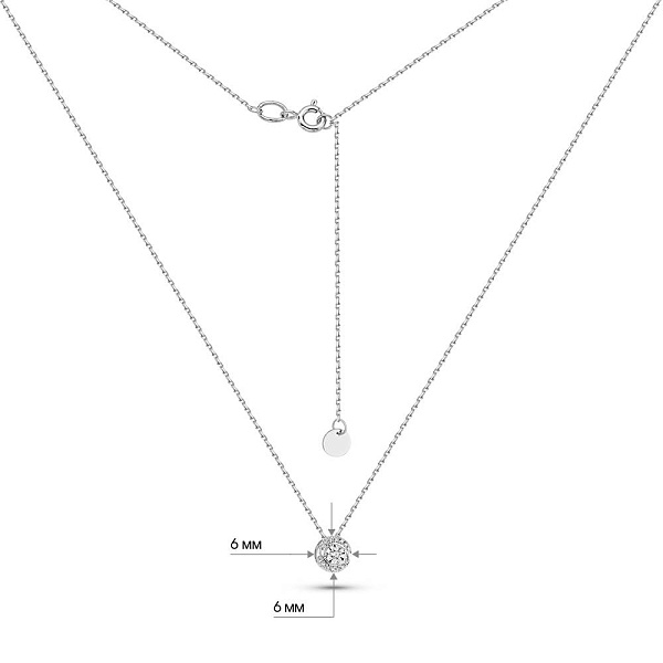 Золоте кольє з діамантами (арт. Ц011360005б) – зображення 3