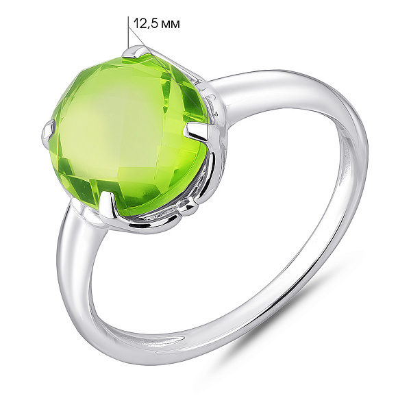 Серебряное кольцо с хризолитом (арт. 7501/2192404Хрз) – изображение 2