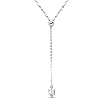 Кольє Fly з білого золота Герб України-Тризуб (арт. 370088/1б)