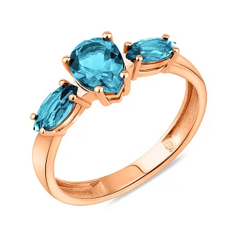 Каблучка золота з топазами (арт. 141363Птг)