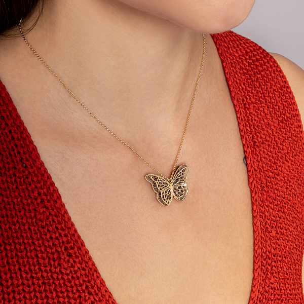 Золоте кольє Метелик Francellі (арт. 352713жкр) – зображення 3