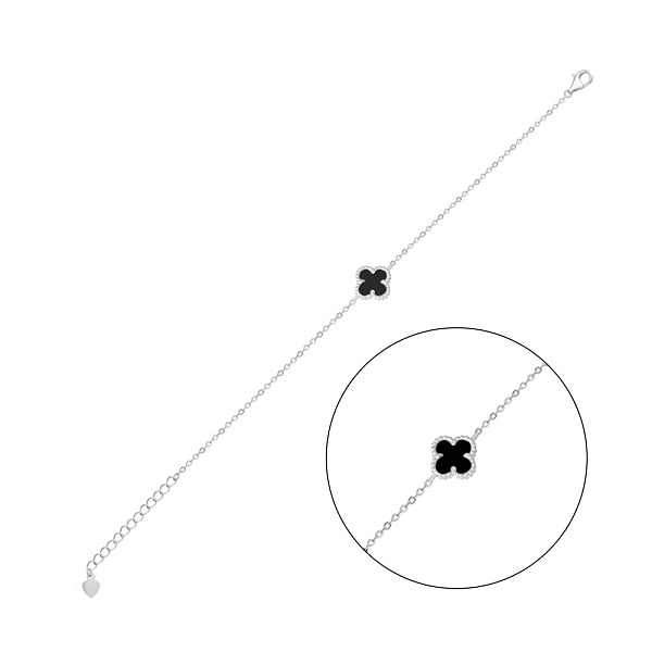 Браслет серебряный с ониксом (арт. 7509/933/10о) – изображение 1