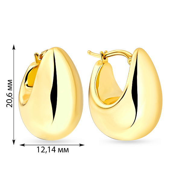 Серьги из желтого золота Francelli (арт. е108237/15ж) – изображение 2