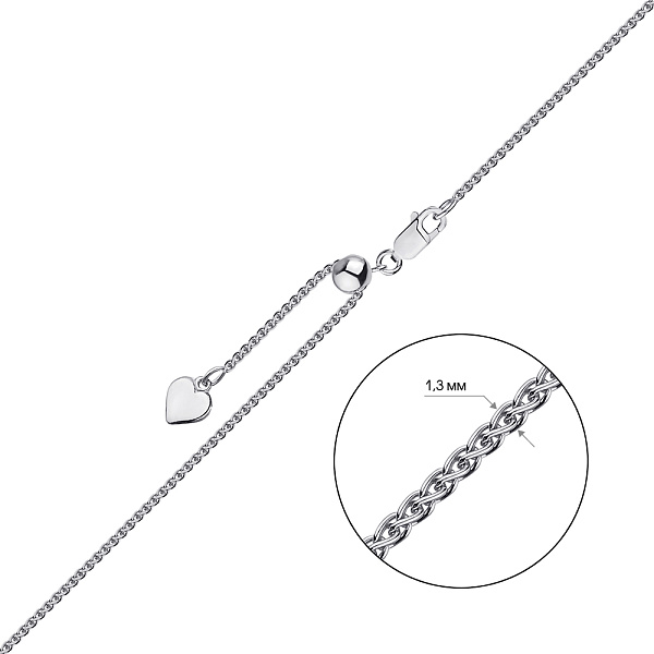 Срібний ланцюжок плетіння Колосок (арт. 0303407з) – зображення 4