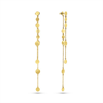 Длинные серьги из желтого золота (арт. 1092074ж)