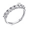 Серебряное кольцо с дорожкой из фианитов (арт. 7501/1455К) – изображение 2