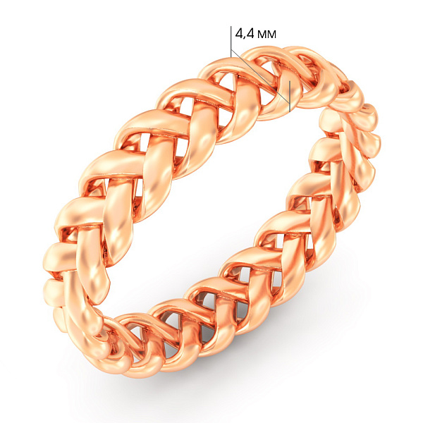 Золотое кольцо без камней (арт. 141299) – изображение 4