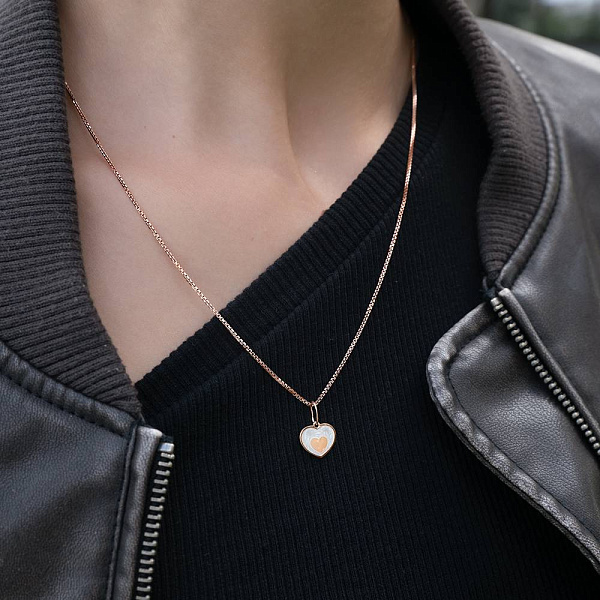 Кулон из красного золота с эмалью (арт. 440891еп) – изображение 2