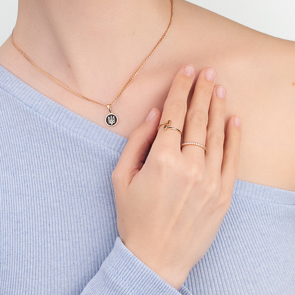 Золотое кольцо без камней (арт. 155231) – изображение 3