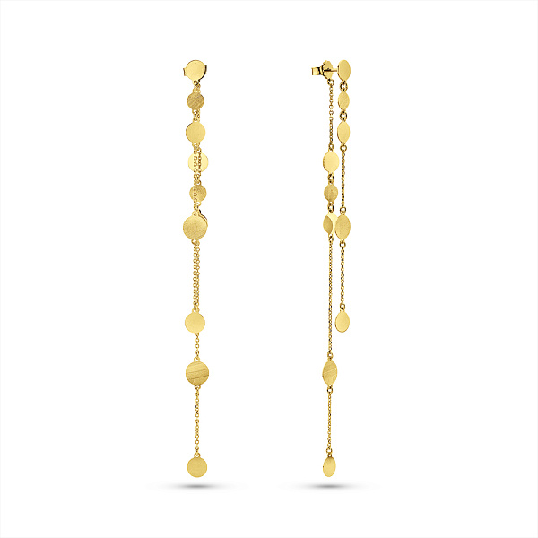 Довгі сережки з жовтого золота (арт. 1092074ж) – зображення 1