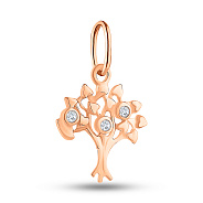 Подвес из красного золота с фианитами (арт. 424814)