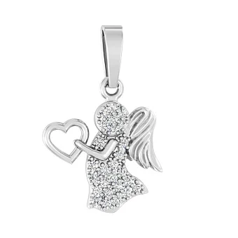 Золотой подвес Ангел с бриллиантами (арт. П011204010б)