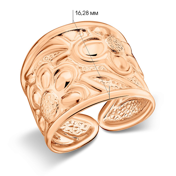 Массивное кольцо из красного золота (арт. 156286) – изображение 4