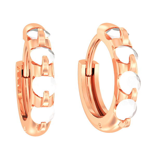 Дитячі золоті сережки з фіанітами (арт. 110515д) – зображення 1