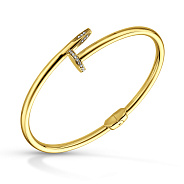 Фото Золотий жіночий браслет у формі цвяха (арт. 340154ж)