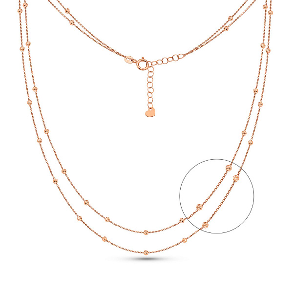 Багатошарове кольє з червоного золота (арт. 352600) – зображення 1