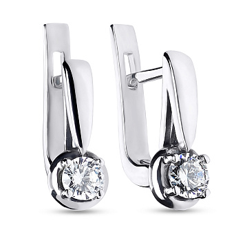 Фото Серебряные серьги с фианитами (арт. 7902/21033)