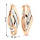 Серьги золотые Олимпия в красном и белом цвете металла (арт. 107884/30кб) – изображение 2