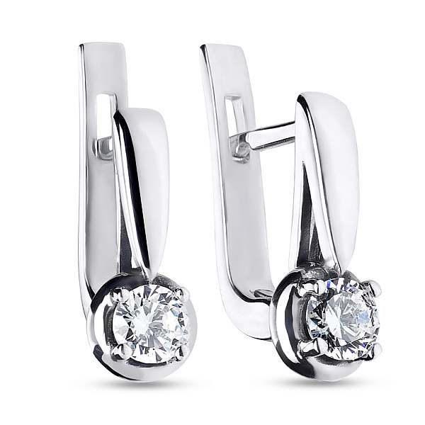 Серебряные серьги с фианитами (арт. 7902/21033) – изображение 1