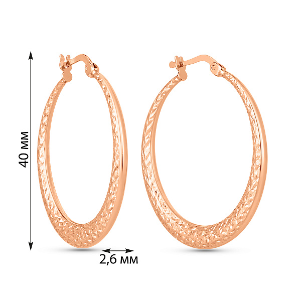 Серьги из красного золота (арт. 109790/35) – изображение 2