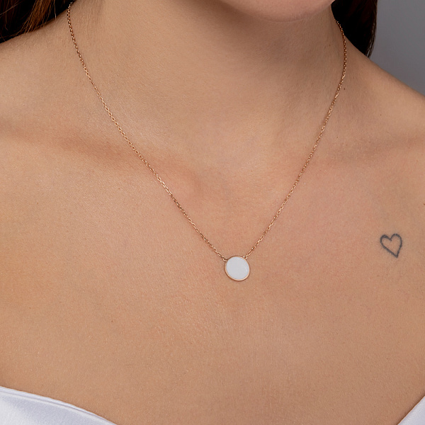 Золоте кольє Лýна з емаллю (арт. 361257еп) – зображення 3