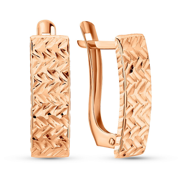 Золоті сережки з алмазною гранню (арт. 121809) – зображення 1