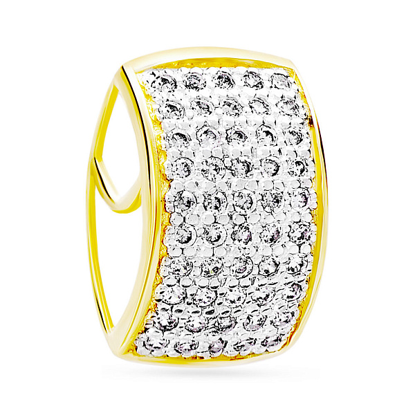 Кулон из желтого золота с фианитами (арт. 440415ж) – изображение 1