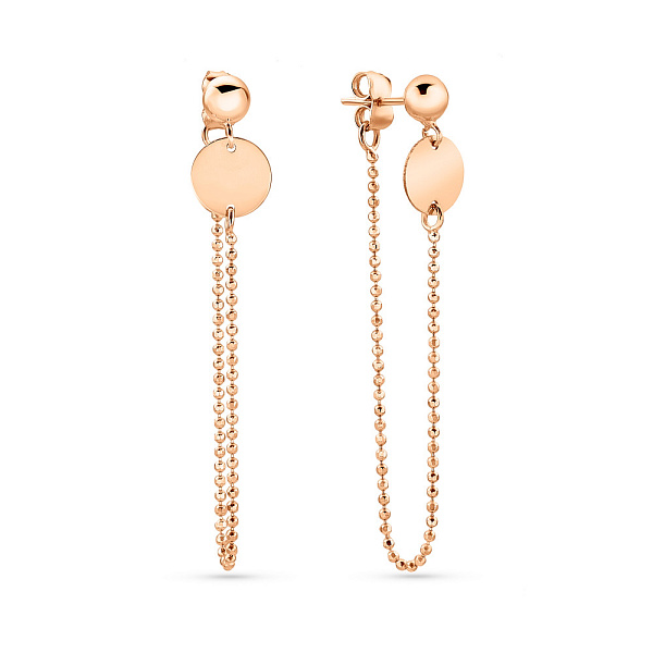 Золотые серьги Монеты без камней (арт. 109883) – изображение 1