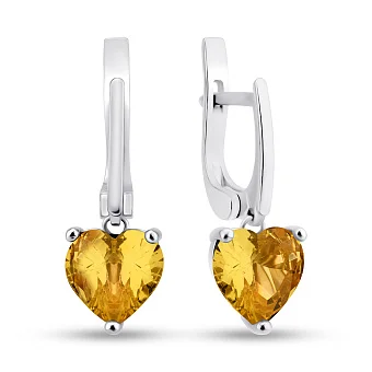 Сережки зі срібла з альпінітами (арт. 7502/617акрсп)