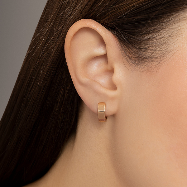 Сережки-кільця з червоного золота (арт. 110448) – зображення 2