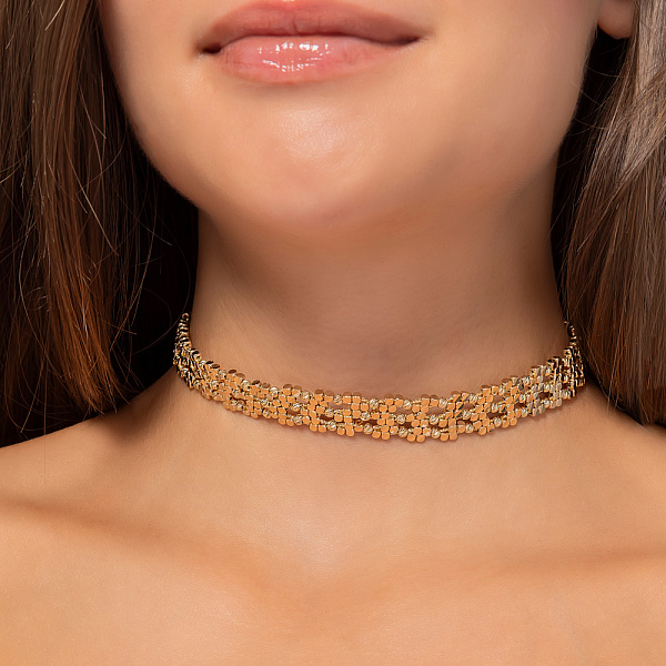 Колье Francelli с алмазной насечкой (арт. 353006ж) – изображение 3