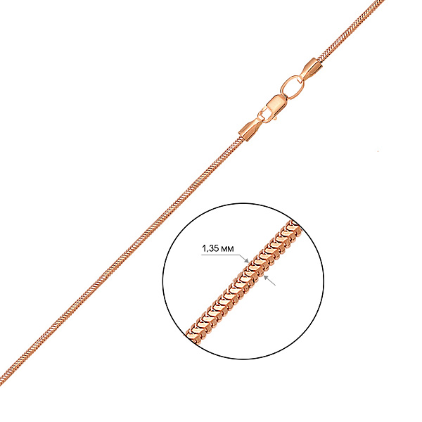 Золотий ланцюжок плетіння Снейк (арт. 304204) – зображення 2