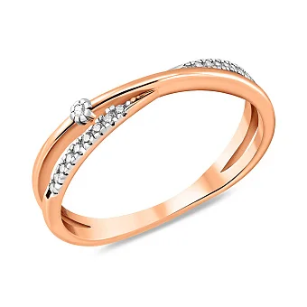 Золотое кольцо Синергия с фианитами (арт. 141094)