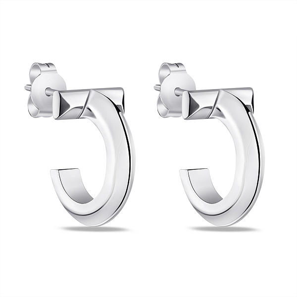 Серьги из серебра без камней (арт. 7518/6375) – изображение 1