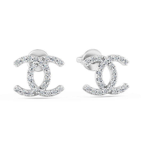 Золотые серьги с бриллиантами (арт. Т011603020б) – изображение 1